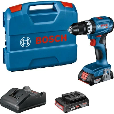 Afbeelding van Bosch Professional GSB 18V 45 06019K3302 Accu schroefboormachine 18 V 2.0 Ah Li ion Incl. 2 accus, lader, koffer