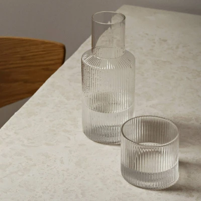 Afbeelding van Ferm LIVING Ripple Karaf Set Transparant