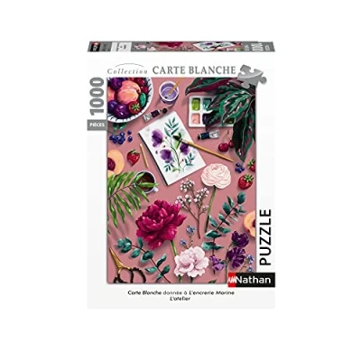Afbeelding van 1000 stukjes puzzel Nathan L&#039;atelier Encrerie Marine Collection Carte blanche
