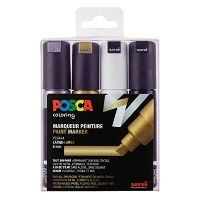 Afbeelding van Posca paintmarker PC 8K, set van 4 stuks, assorti