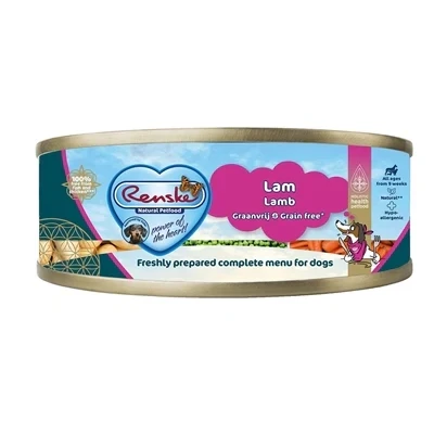Afbeelding van 24x Renske Blik Vers Gestoomd Complete Menu Lam Graanvrij 95 gr