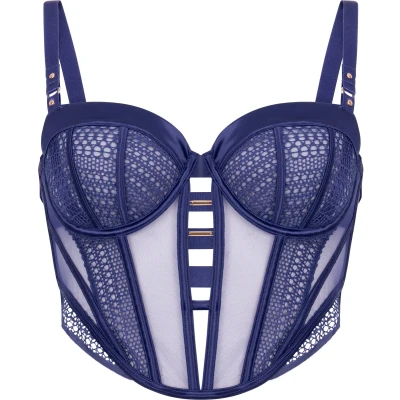 Afbeelding van Hunkemöller Niet voorgevormde longline beugel bh Missy Blauw B70
