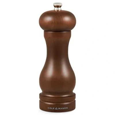 Afbeelding van Cole &amp; Mason Forest Capstan pepermolen, donker hout, verstelbare malen, getint beukenhout, 165 mm, incl. 1 x molen, HB0644P