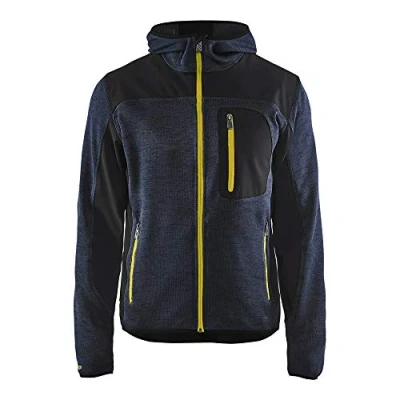 Afbeelding van Blaklader Gebreid vest met softshell 4930 2117 Donkerblauw/Geel XS