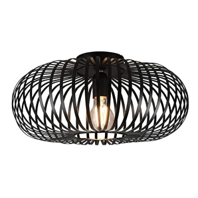 Afbeelding van Trio Leuchten Johann Plafonnière Ø40cm 60W Zwart