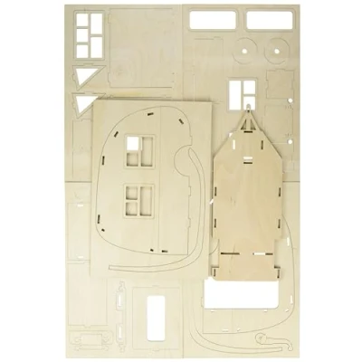 Image de Maquette en bois 3D Caravane à customiser 36 x 15 18 cm Rayher