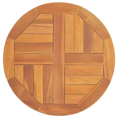 Afbeelding van vidaXL Tafelblad rond 2,5 cm 50 massief teakhout