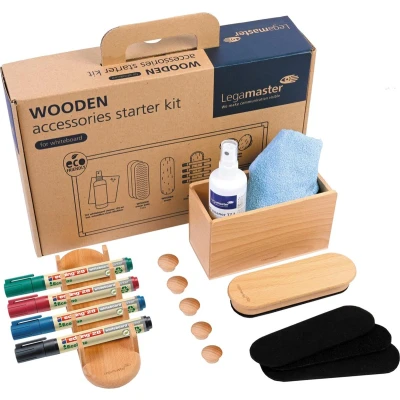 Afbeelding van Legamaster WOODEN starterkit voor whiteboards, doos Whiteboard kit