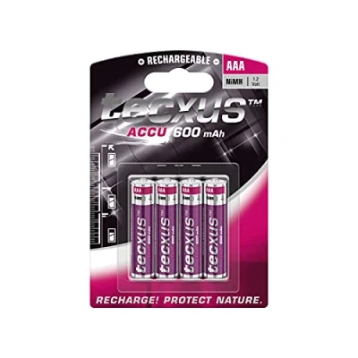 Afbeelding van Tecxus 14112 Micro AAA (1,2 V 600 mAh) 4 batterijen