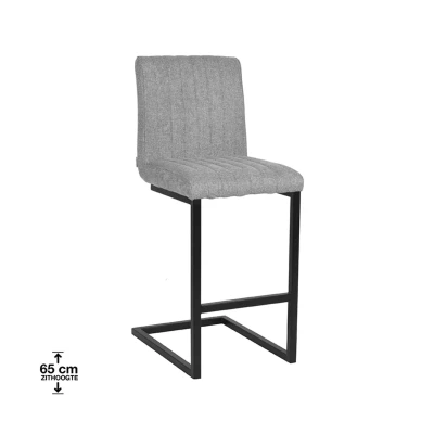 Afbeelding van Milo barkruk 66cm stof lichtgrijs
