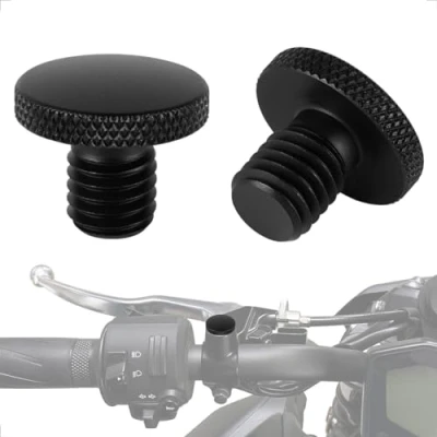 Afbeelding van Evermotor Een paar M8 M10 CNC aluminium anodische oxidatie motorfiets spiegel blindstop schroeven schroefdraad bekledingsschroeven: 8 mm 1 x clockwise + anticlockwise