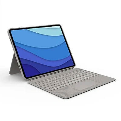 Image de Logitech Combo Touch Clavier et étui avec trackpad rétroéclairé Apple Smart connector QWERTZ Allemand sable pour 12.9 inch iPad Pro (5ème génération)
