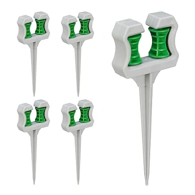 Afbeelding van Relaxdays tuinslang geleider slanggeleiders grondpen set van 5 tuinslangaccessoire