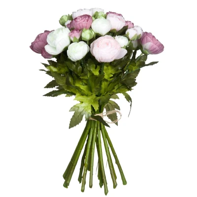 Afbeelding van Mica Decorations ranonkel boeket maat in cm: 35 x 26 roze