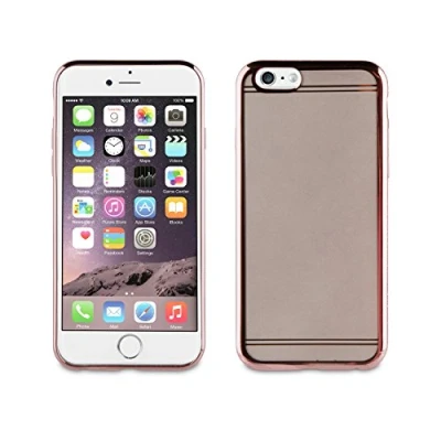 Afbeelding van Muvit Life contour back case with diamonds roze voor Apple iPhone 6/6S
