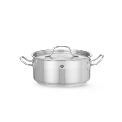Afbeelding van Hendi Kookpan laag met deksel, RVS, 21,5(b)x30(d)x9(h)cm, 830208