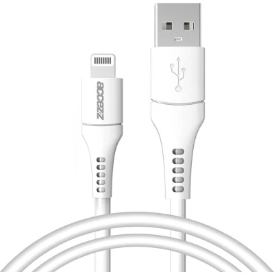 Afbeelding van Accezz Kabel geschikt voor Lightning naar USB A 1 meter Snellader &amp; Datasynchronisatie Oplaadkabel iPhone 11/12/13/14 Wit