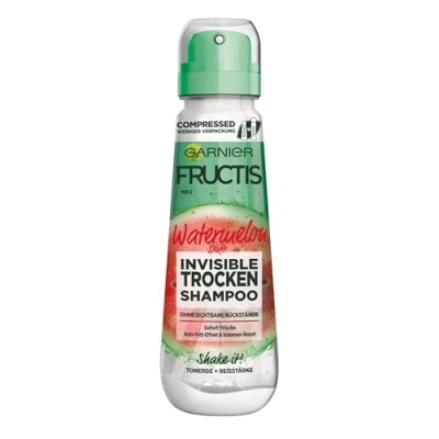 Image de Garnier Shampooing Sec Invisible Cheveux Plats Gras avec Volume Boost Fraîcheur Pastèque Fructis 100ml