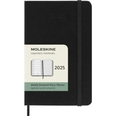 Image de Agenda civil de poche Moleskine semainier horizontale couverture rigide 2025 noir