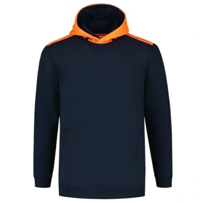 Afbeelding van Tricorp 303005 Sweater High Vis Capuchon Inkt/Fluo Oranje 8XL