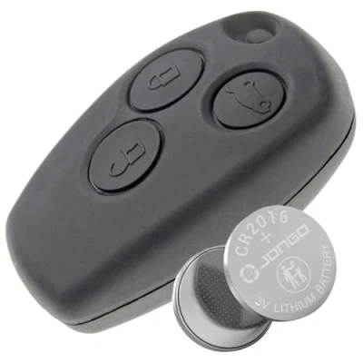 Afbeelding van Jongo sleutelbehuizing zonder lemmet compatibel met Renault Clio 3, Twingo 2, Trafic Master Kangoo 2 &amp; Modus 1 x Maxell CR2016 batterij Plip auto