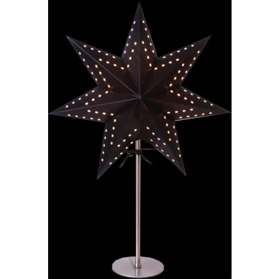 Afbeelding van Staande kerstster Bobo zwart 51cm