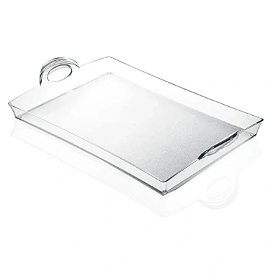 Afbeelding van Guzzini Happy Hour, rechthoekig dienblad, recyclebaar kunststof materiaal transparant, 54 x 33,5 8,7 cm 21280000