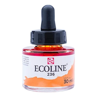 Afbeelding van Talens Ecoline waterverf flacon van 30 ml, lichtoranje 3 stuks