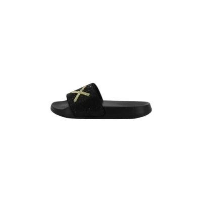 Afbeelding van Sun68 LOGO Strass Muiltjes, Dames, Maat: 39, Nero Natuurrubber