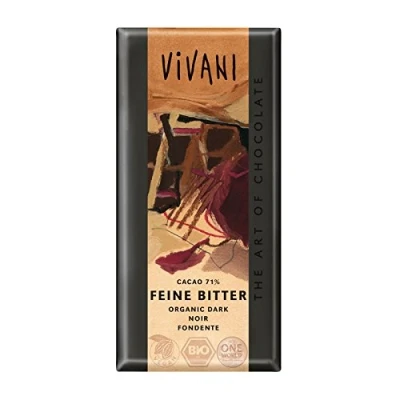 Afbeelding van Vivani Chocoladereep Puur 71% Multi verpakking 10x100GR