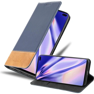 Afbeelding van Cadorabo Hoesje geschikt voor Samsung Galaxy S10 PLUS in DONKERBLAUW BRUIN Beschermhoes met magnetische sluiting, standfunctie en kaartvakje Book Case Cover Etui