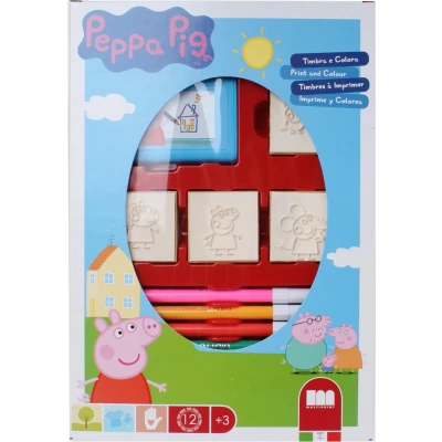Afbeelding van Multiprint Kleurset Peppa Pig 12 delig