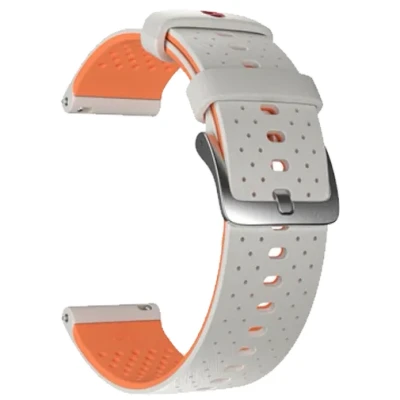 Afbeelding van Polar Siliconen Horlogeband 22mm Grijs/Oranje