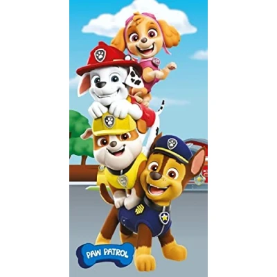 Afbeelding van Jerry Fabrics Paw Patrol sneldrogende badhanddoek voor kinderen, 100% katoen, blauw, 70 x 140 cm