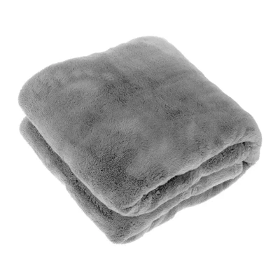 Afbeelding van Unique Living Justin Fleece polyester Plaid 150x200 cm Nickel Grey
