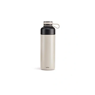 Afbeelding van Lékué dubbelwandige isoleerfles uit rvs met filter taupe 500ml
