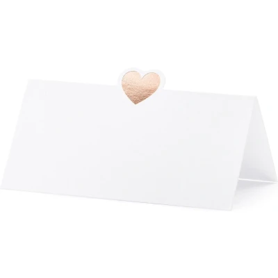 Afbeelding van Naamkaartje hartje Rose Gold (10 stuks)