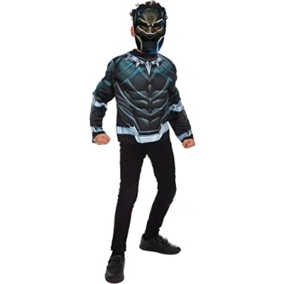 Image de Top classique Rubie&#039;s France Black Panther avec masque