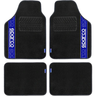 Afbeelding van SPARCO SPF510BL Vloermatset Polyester voor en achter 4 Zwart 66 x 47 cm (front), 37 (rear)
