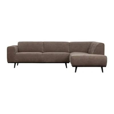 Afbeelding van BePureHome Statement Hoekbank Rechts Rib Taupe