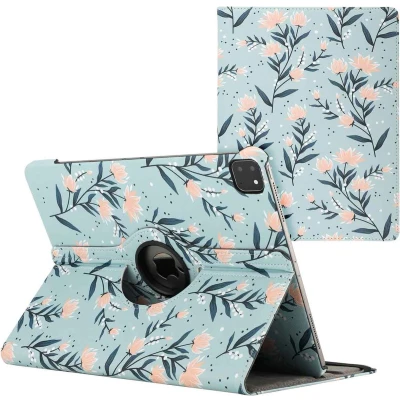 Afbeelding van iMoshion Tablet Hoes Geschikt voor iPad Air 13 inch (2024) M2 360 Draaibare Design Bookcase 2.0 Meerkleurig /Flowers