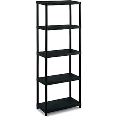 Afbeelding van Terry 1002649 3060 S 5 Modulaire stellingkast met planken, Zwart, Kunststof, 60x30x165 cm