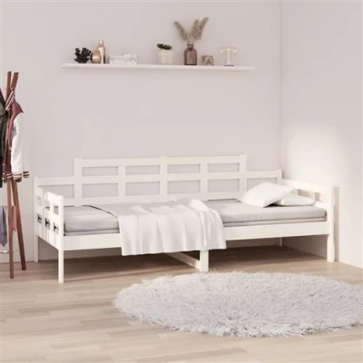 Afbeelding van Slaapbank massief grenenhout wit 90x200 cm