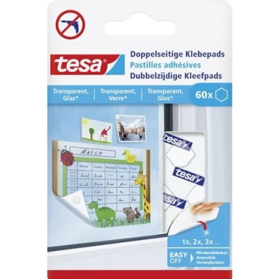 Afbeelding van tesa Dubbelzijdige kleefpads Transparant Inhoud: 60 stuk(s)