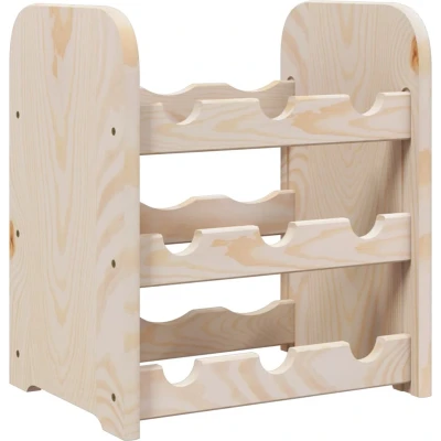 Afbeelding van vidaXL Wijnrek 33x25x37 cm massief grenenhout