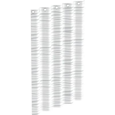 Afbeelding van Douchegordijn met golf 200x180x0,2 cm wit