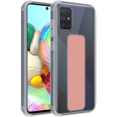 Afbeelding van Cadorabo Hoesje geschikt voor Samsung Galaxy A51 4G / M40s in ROZE Beschermhoes gemaakt van flexibel TPU silicone Cover Case met houder en standfunctie