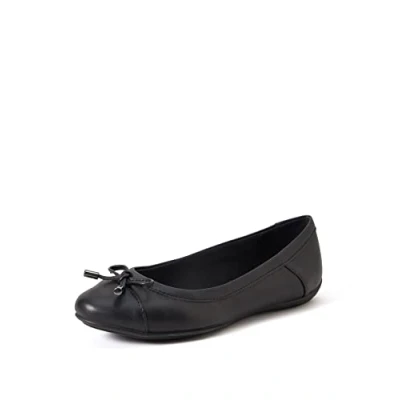 Afbeelding van Geox Charlene Ballerina&#039;s, Dames, Maat: 37, Black Leer en imitatieleer