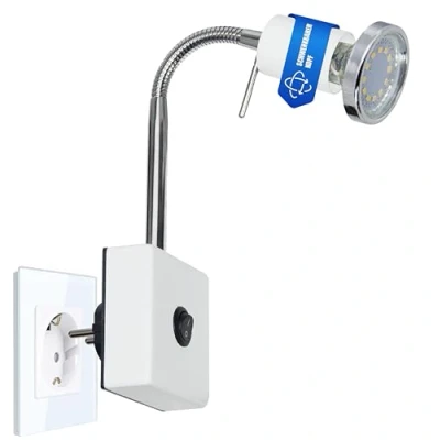 Afbeelding van Trango 1 x 2607 W led lamp &quot;Sky&quot; keukennachtlampje wit met 3000 K warmwitte ledlamp en aan/uit schakelaar