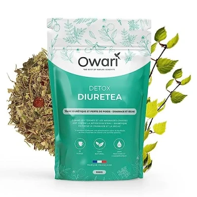 Afbeelding van OWARI Diuretea Detox thee krachtige drainerende kruidenthee losse infusie tegen waterretentie 100 g 100% natuurlijke ingrediënten geproduceerd in Frankrijk